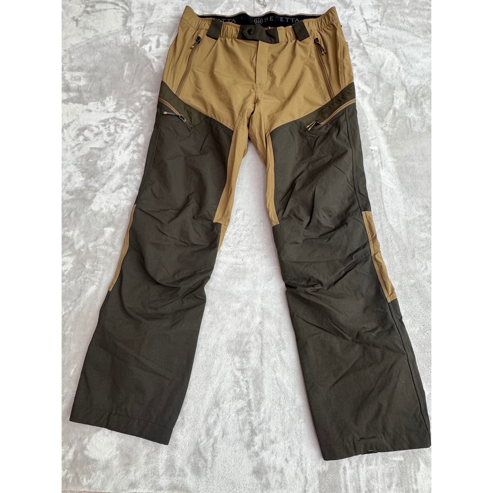 Beretta Mens Two‎ Tone Technical Hunting Pants Tan Green Stretch Large RN-103833